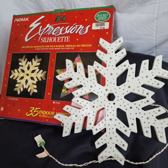 Vintage Christmas Lights - Snowflake Silhouette - Alderbrook - Window Display - Picture 4 of 12